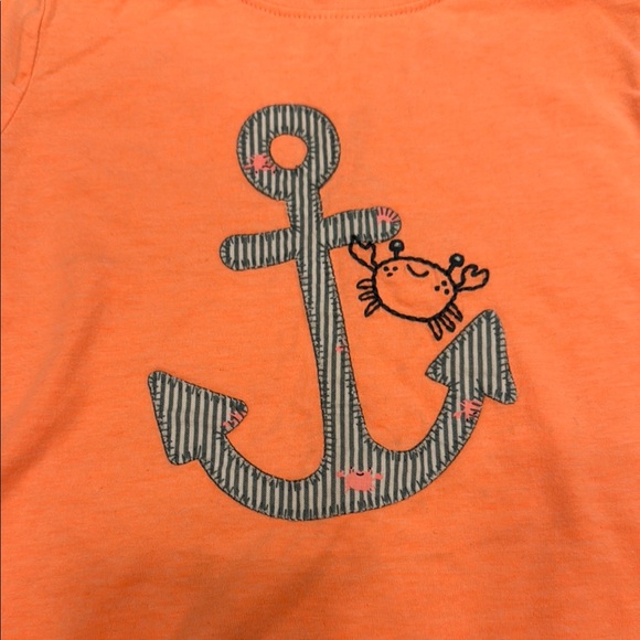 Carter's Orange Anchor tee and Blue Denim Shorts - Picture 3 of 4
